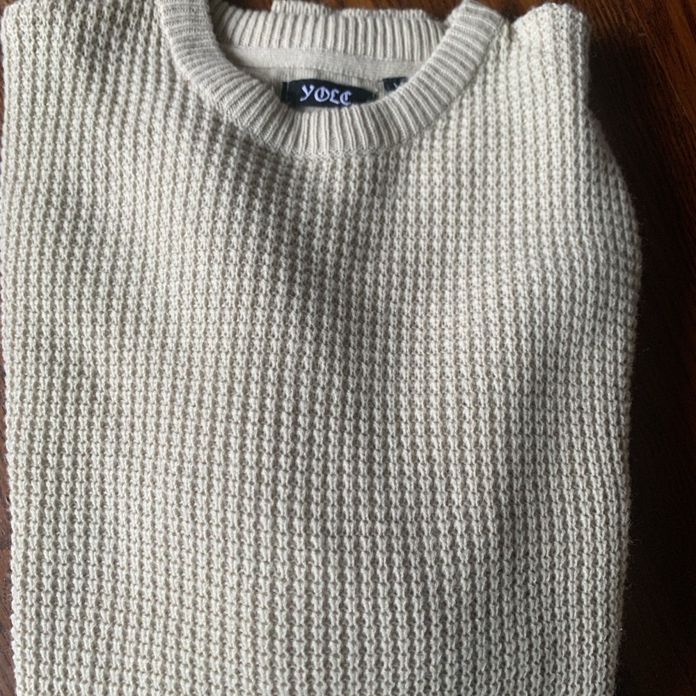 Cream knit Sweater for Men/ women